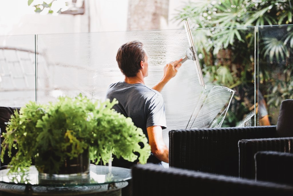 The guy and the broken window